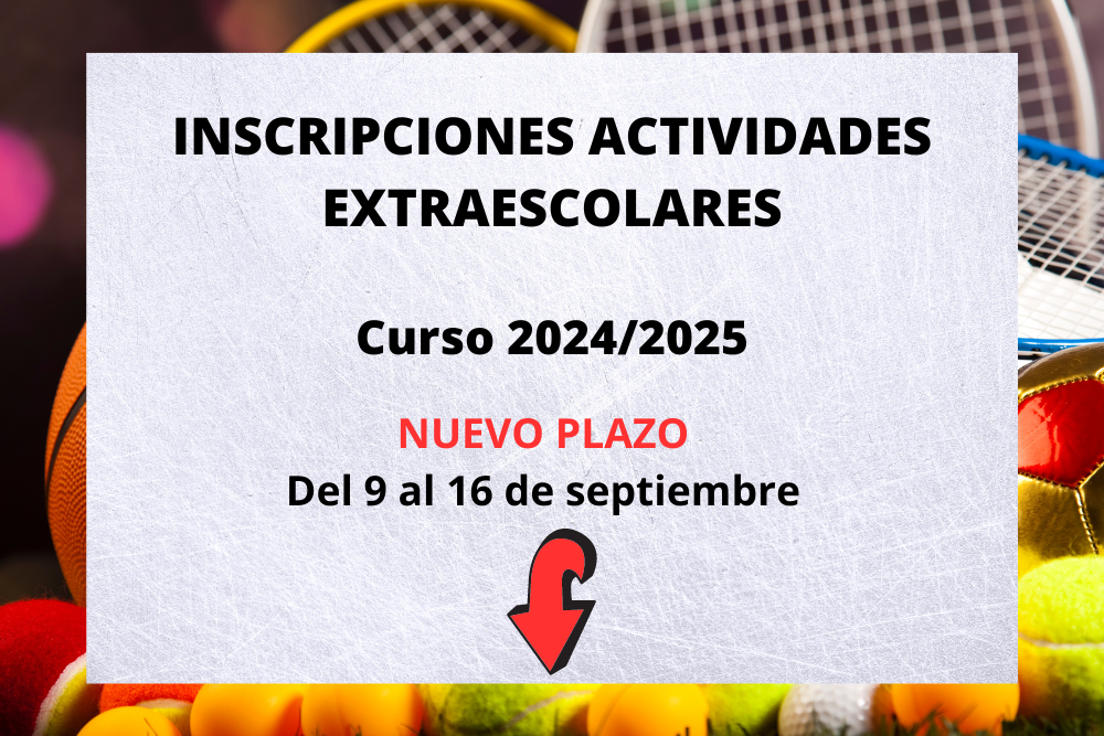 Nuevo Plazo Actividades Extraescolares